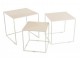 Set 3 kovových odkládacích stolků v béžovém provedení Euphemie - Ø 45*46,2 cm
