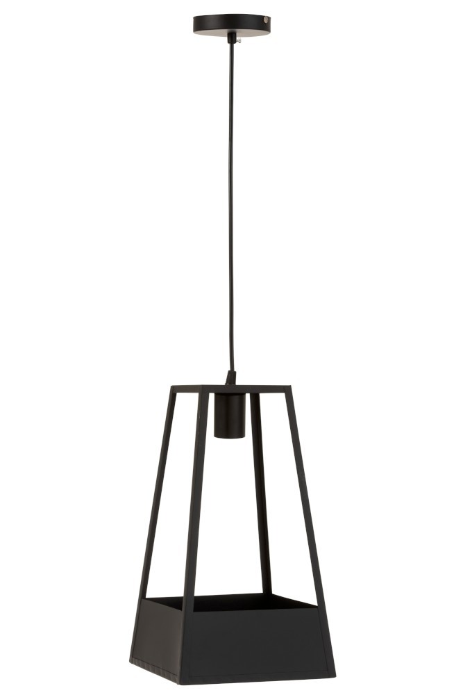 Černá kovová závěsná lampa Billy – 20*20*38 cm