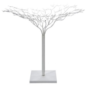Bílý kovový dekorativní strom Leonois L - Ø 140*180 cm