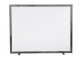 Stříbrná nerezová clona ke krbu - 76*16*60 cm