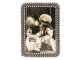 Stříbrný vintage rámeček na fotografie s perličkami - 17*2*12 / 10*15 cm