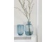 Modrá skleněná váza / svícen Light Blue L - 22*22*37 cm
