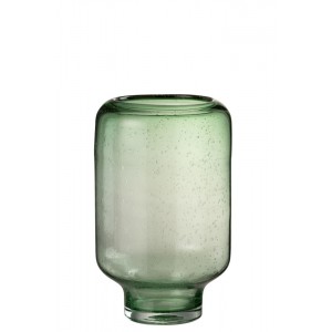 Zelená skleněná váza / svícen Light Green L - 22*22*35,5 cm