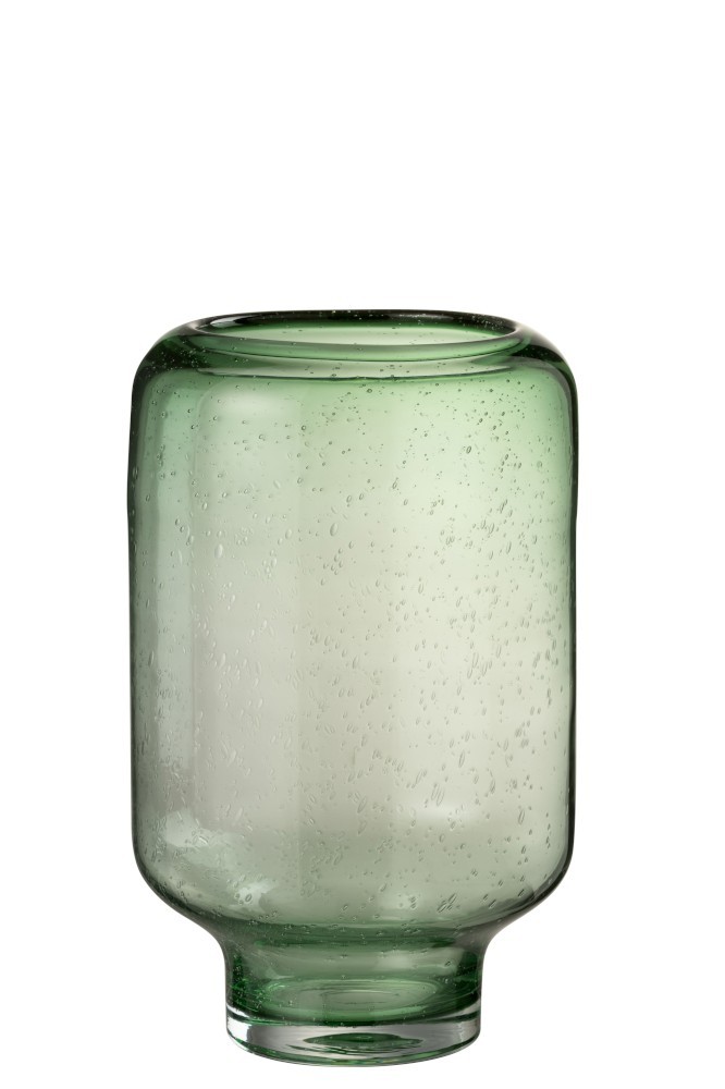 Zelená skleněná váza / svícen Light Green L - 22*22*35,5 cm