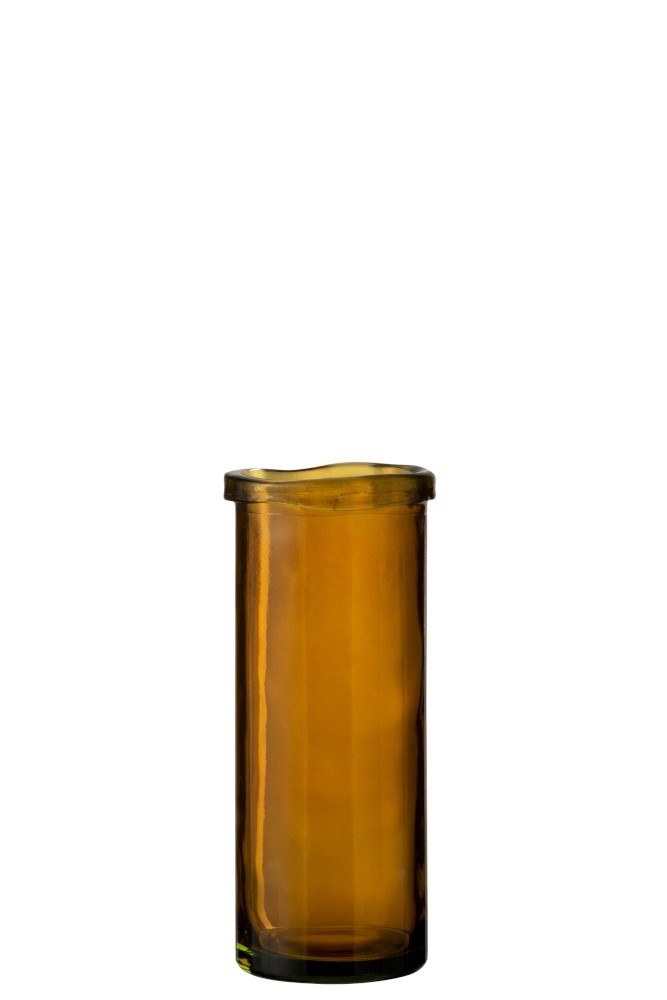 Skleněná okrová váza Vase  Virgine L- Ø *15*36 cm J-Line by Jolipa