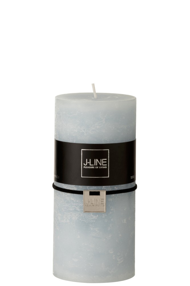 Modrá nevonná svíčka válec  L  Blue - Ø 7*15 cm/72h J-Line by Jolipa