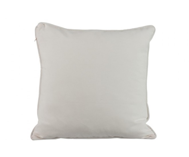 Bílý polštář s výplní Tuyauterie - 40*40 cm J-Line by Jolipa