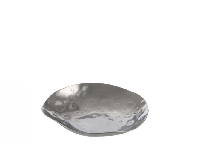 Stříbrný svícen na čajové svíčky Irregular - Ø 10,5*2 cm