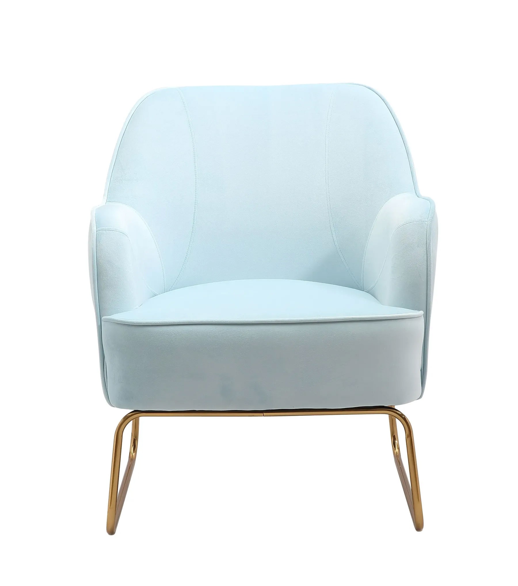 Světle modré sametové křesílko Firenze light blue - 65*75*80cm