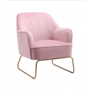Růžové sametové křesílko Firenze pink - 65*75*80cm