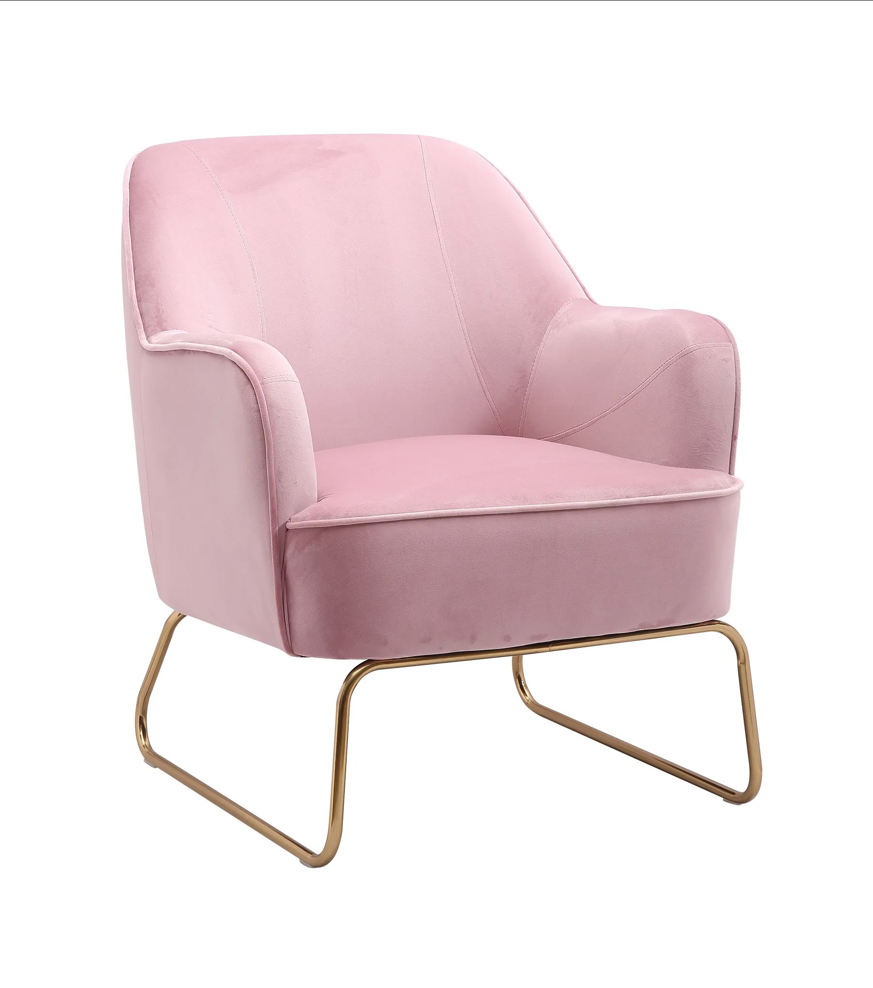 Růžové sametové křesílko Firenze pink - 65*75*80cm