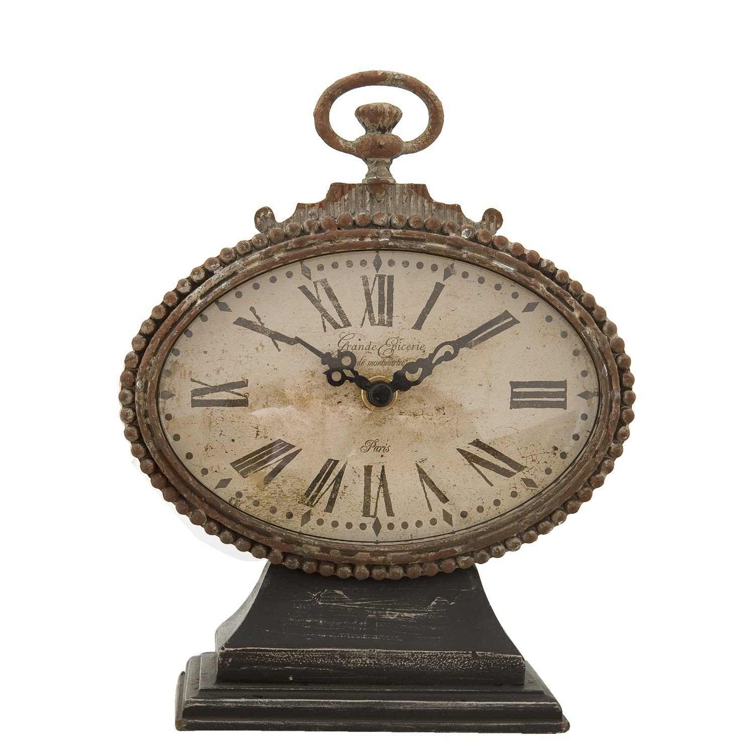 Stolní hodiny v antik stylu Potiér - 16 * 7 * 21 cm Clayre & Eef