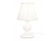 Bílá stolní lampa s textilním stínidlem Voile - Ø 15*25,5 cm J-Line by Jolipa
