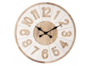 Velké dřevěné nástěnné hodiny Ozanne – Ø 70*5 cm / 1*AA