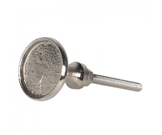 Stříbrná kulatá kovová úchytka- Ø 3*3 cm