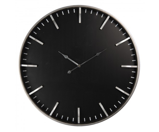 Černé minimalistické nástěnné hodiny Cadice – Ø 60*6 cm / 1*AA