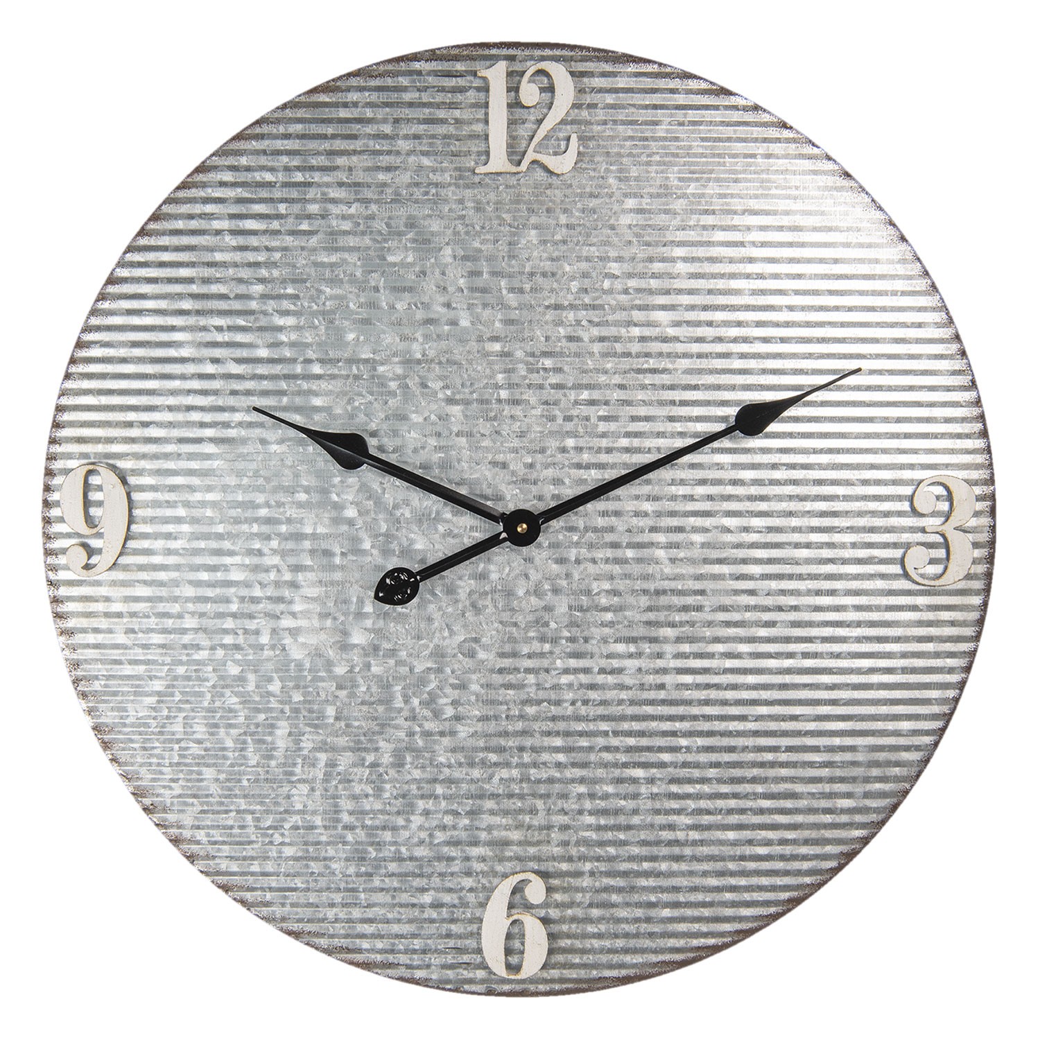 Nástěnné kovové hodiny Balast – Ø 60*5 cm / 1*AA Clayre & Eef