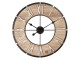 Dřevěno-kovové nástěnné hodiny s římskými číslicemi Flavie – Ø 60*4 cm / 1*AA