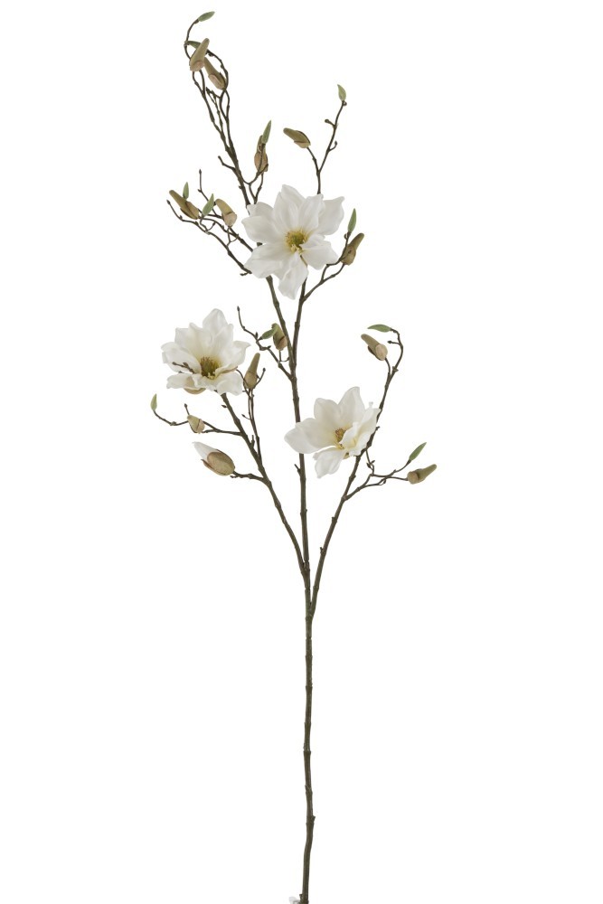 Dekorační květina bílá Magnolia - 119cm 93004