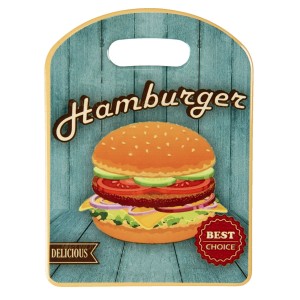 Malé servírovací keramické prkénko Hamburger - 15*20 cm