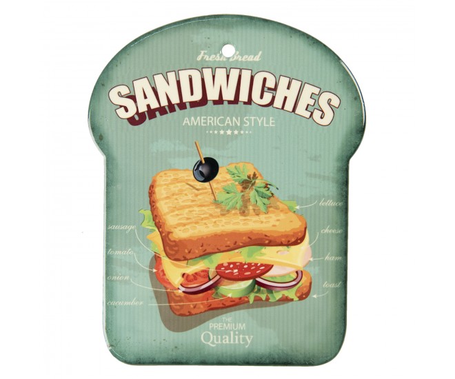 Malé servírovací keramické prkénko Sandwiches - 15*20 cm