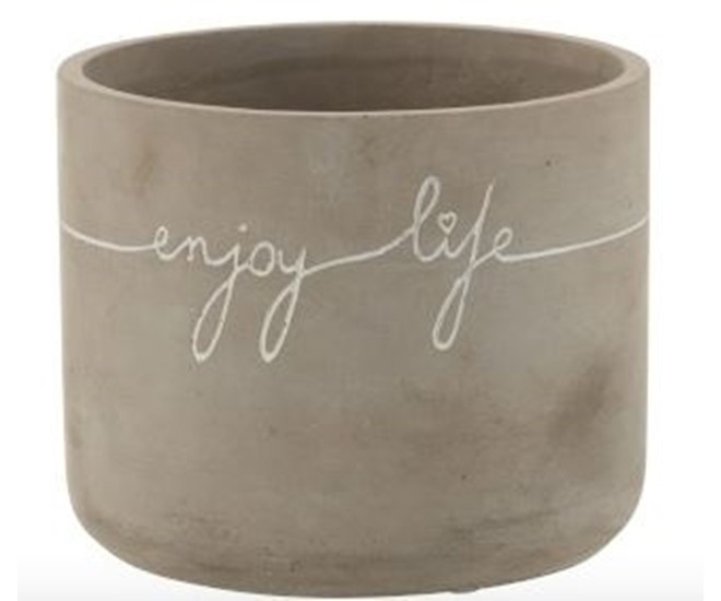 Betonový květináč Enjoy Life L - Ø 16*13 cm