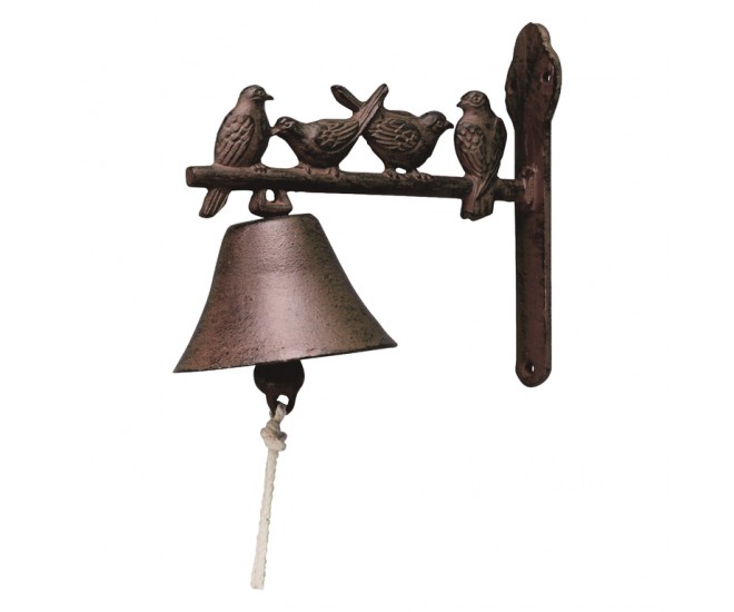 Litinový zvonek s ptáčky - 22*11*19 cm