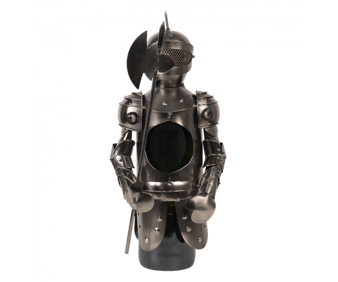 Kovový stojan na víno v designu rytíře Chevalier – 8*10*27 cm
