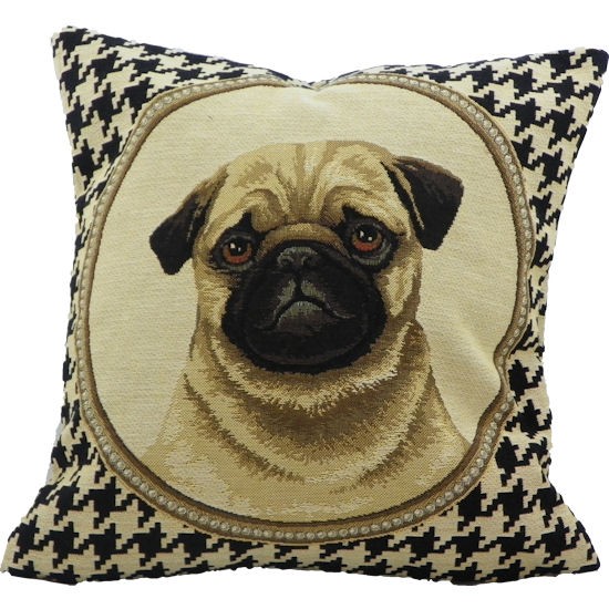 Gobelínový oboustranný polštářek Mops - 32*15*32 cm
