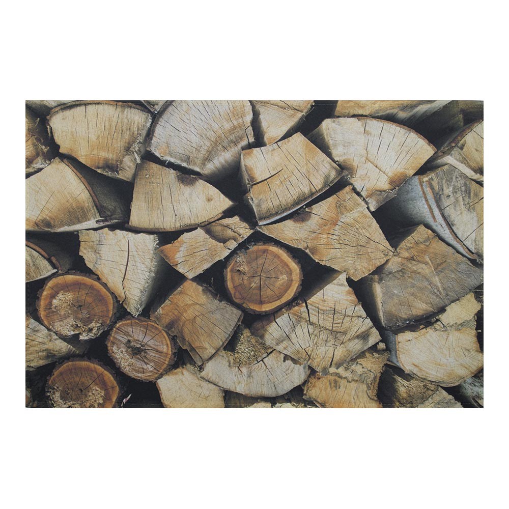 Levně Rohožka s motivem dřeva Fireplace wood - 75*50*1cm RARMOH