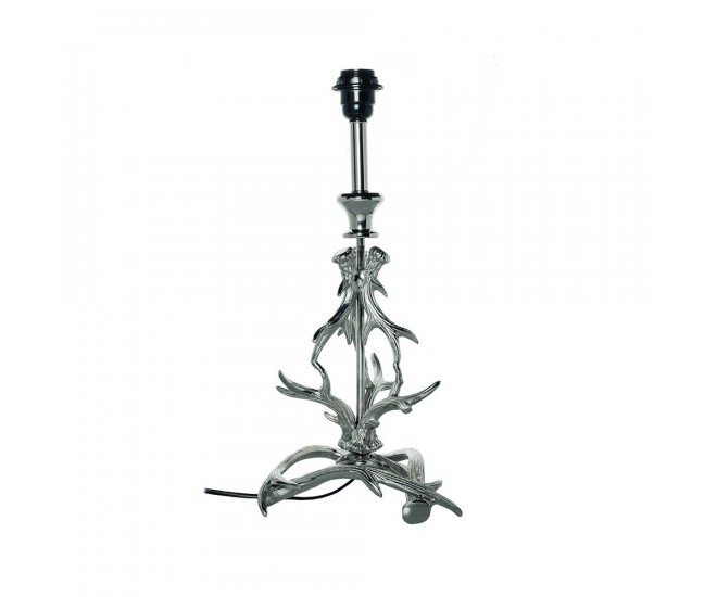 Stříbrná stolní lampa s imitací parohů - 23*23*60cm