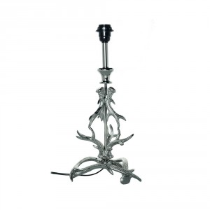 Stříbrná stolní lampa s imitací parohů - 23*23*60cm