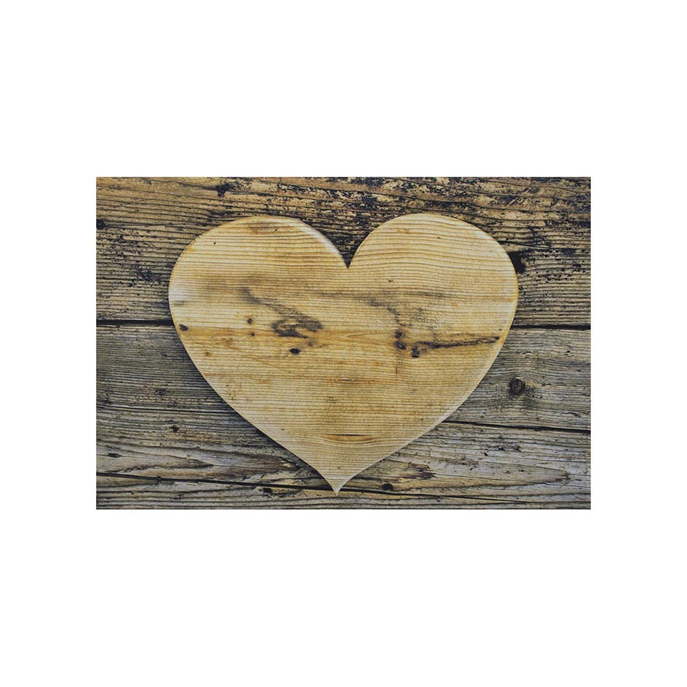 Malá rohožka dřevěné srdce - 40*30*1cm Mars & More