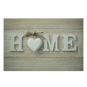 Šedá podlahová rohožka srdce Home - 75*50*1cm