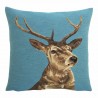Tyrkysový gobelínový polštář Jelen I - 45*15*45cm