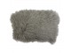 Polštář šedá ovčí kůže kudrnatý dlouhý chlup Curly grey - 35*50*10cm