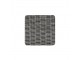 6ks pevné korkové šedé podtácky s motivem pleteného ratanu - 10*10*0,4cm