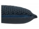 Tmavě modrý polštář s výplní Macrame - Ø 45*10 cm