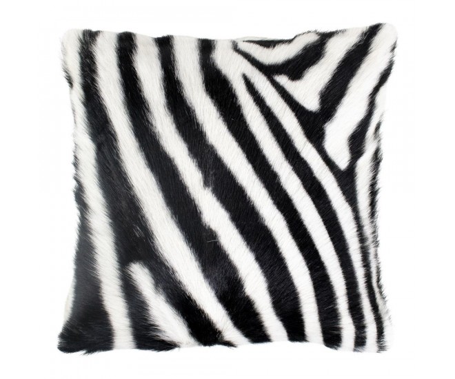 Kožený polštář dekor zebra - 40*40*10cm