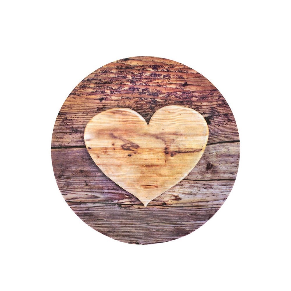Dezertní talíř dřevěné srdce Wooden heart - 19*19*2cm Mars & More