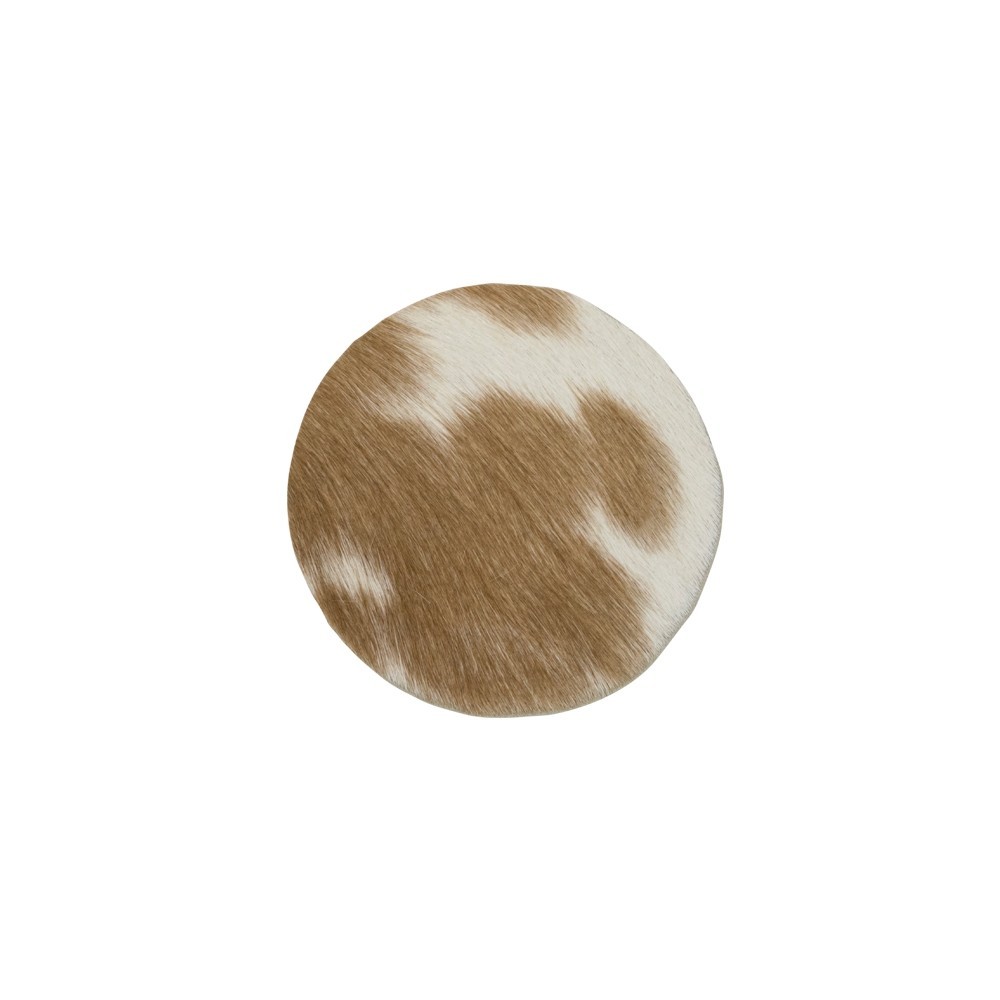 kráva kulatá hnědá / bílá Ø9cm (bos taurus taurus) - 9*9*0,3cm Mars & More