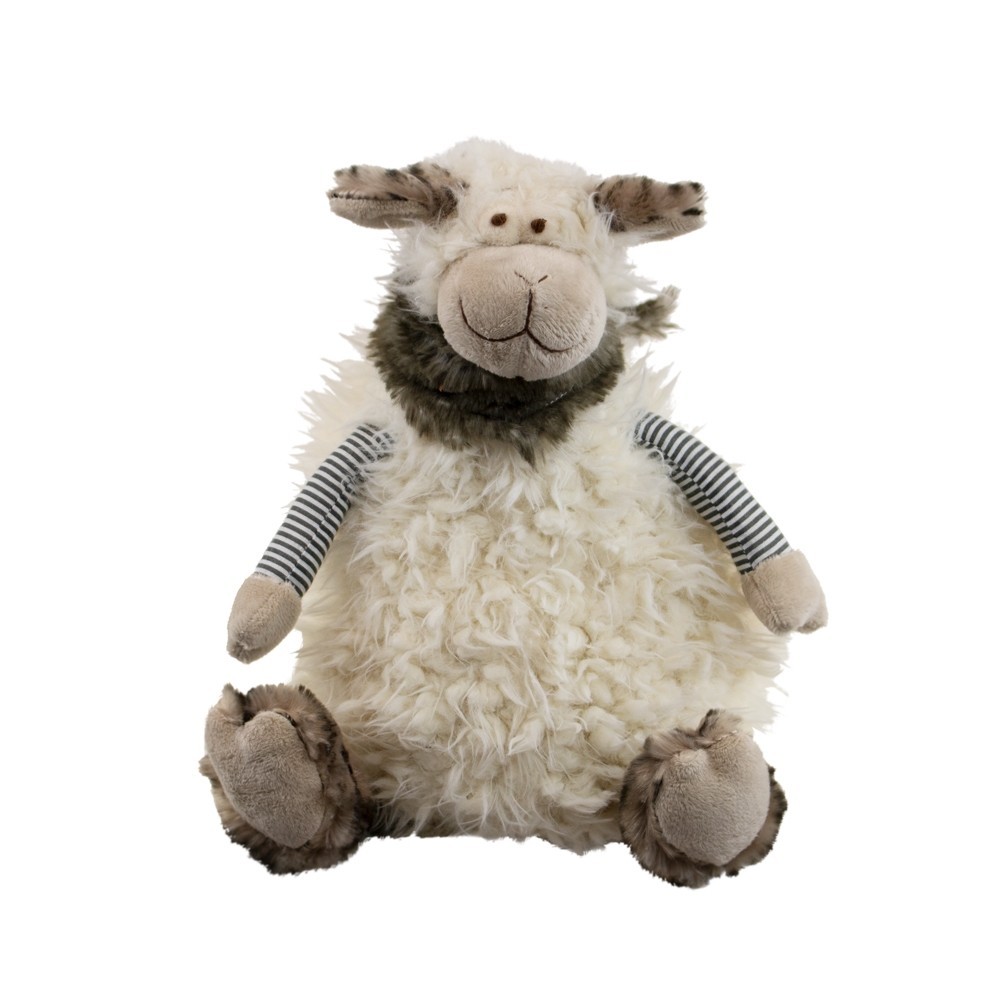 Plyšová hračka sedící ovečka se šálou 20cm - 20*20*20cm QTFS20