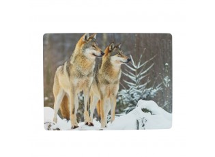 4ks pevné korkové prostírání s vlky - 30*40*0,4cm