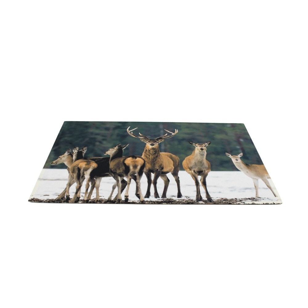Podlahová rohožka s jeleny na sněhu - 75*50*1cm