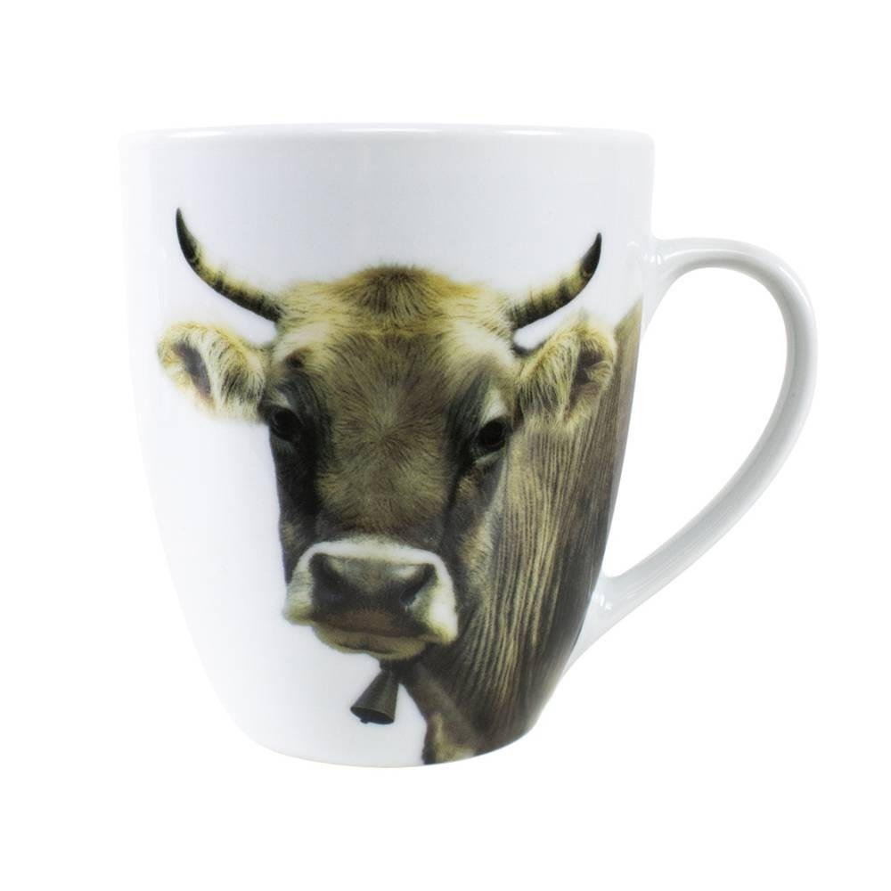 Porcelánový hrnek s motivem švýcarské krávy  - 11,5*8,5*10cm Mars & More