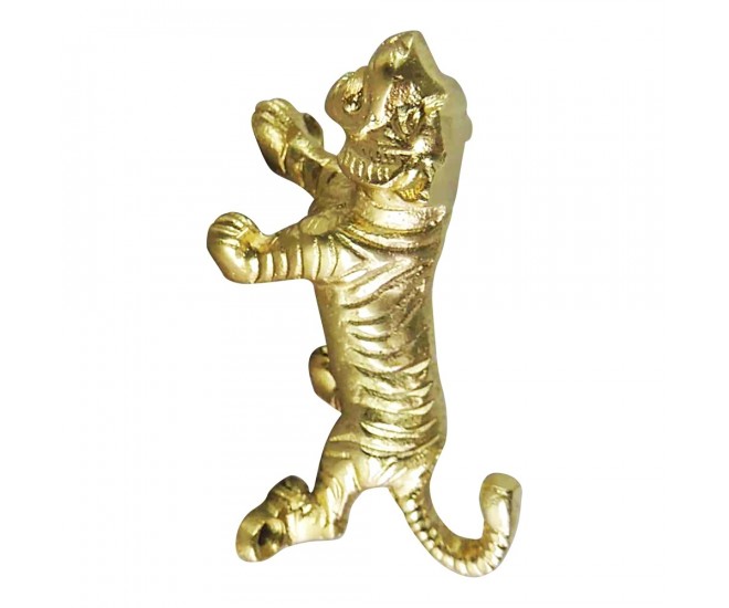 Nástěnný kovový zlatý háček Tygr - 11.5*5.5*5cm