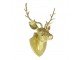 Zlatá nástěnná kovová hlava jelena - 34*24cm