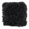 Kožený polštář ovčí vlna černá - 40*40*10cm