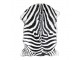 Bílo černá dekorativní kožešina Zebra z kozí kůže - 60*90*2cm