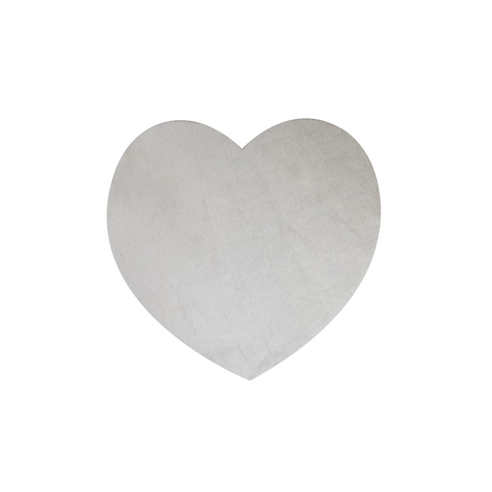 Šedý kožený podtácek ve tvaru srdce - 14*14*0,3cm Mars & More